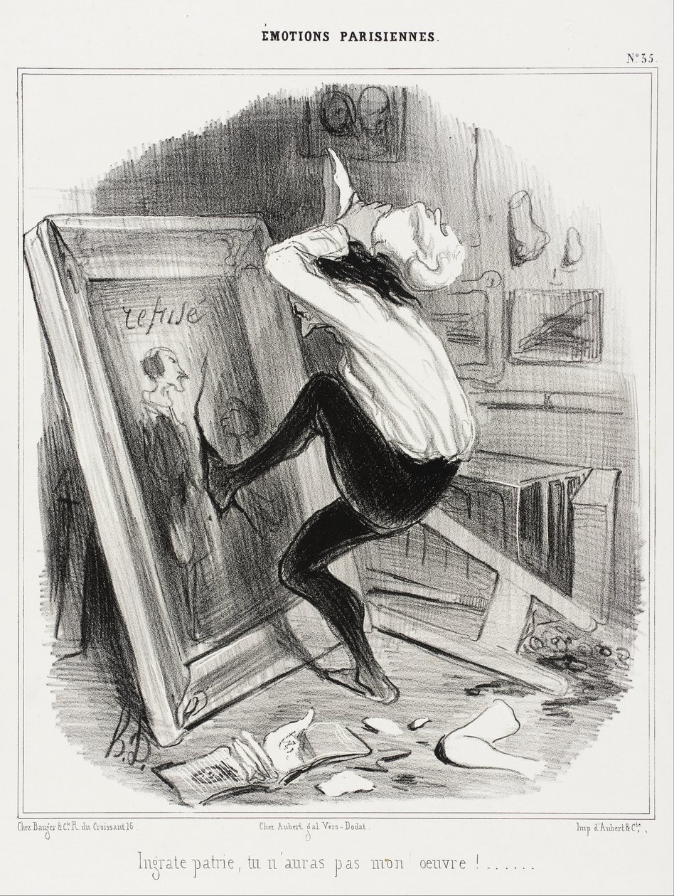 Ondankbare vaderland, je zult mijn werk niet hebben! door Honoré Daumier