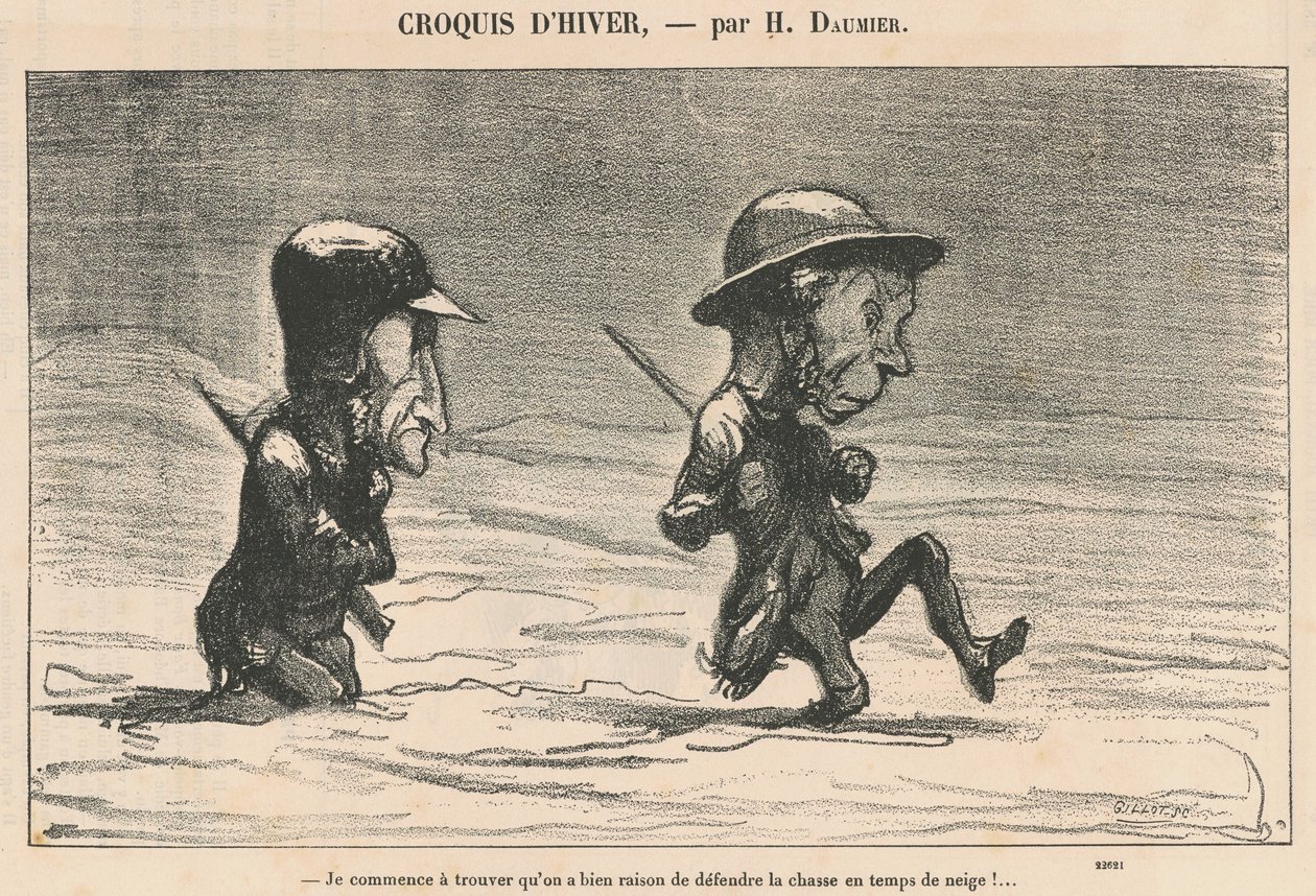 Ik begin te vinden ... in de sneeuwtijd! ... door Honoré Daumier