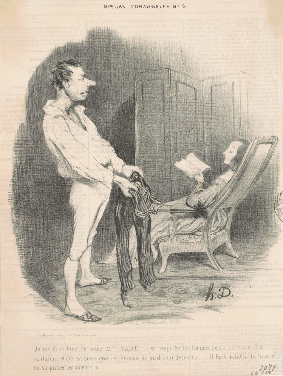 Het kan me niet schelen over uw mevrouw Sand... door Honoré Daumier