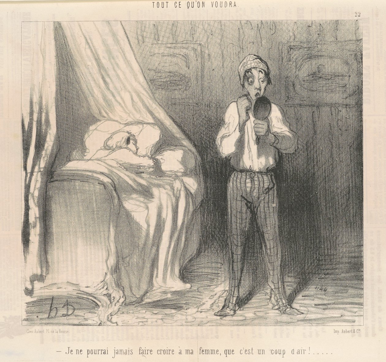 Ik zal mijn vrouw nooit kunnen laten geloven... door Honoré Daumier