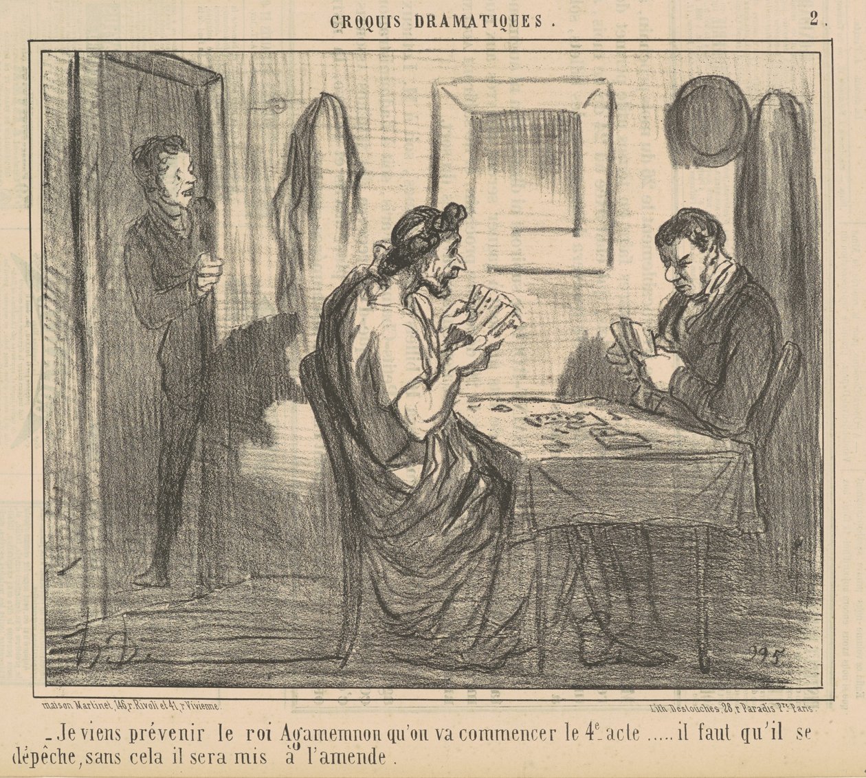 Ik kom koning Agamemnon waarschuwen... door Honoré Daumier