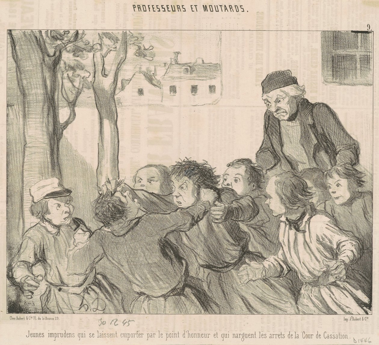 Onvoorzichtige jongeren die zich laten meeslepen... door Honoré Daumier