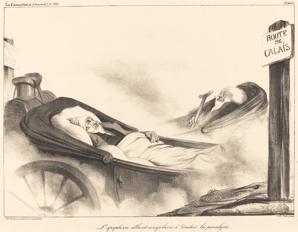 De beroerte die in Londen de verlamming vervangt door Honoré Daumier