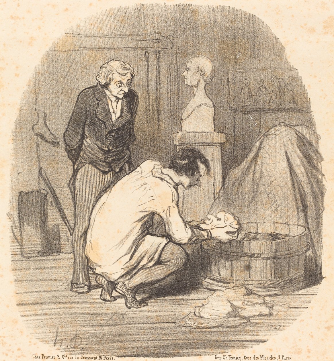 De kunstenaar - Dat is klaar!... door Honoré Daumier