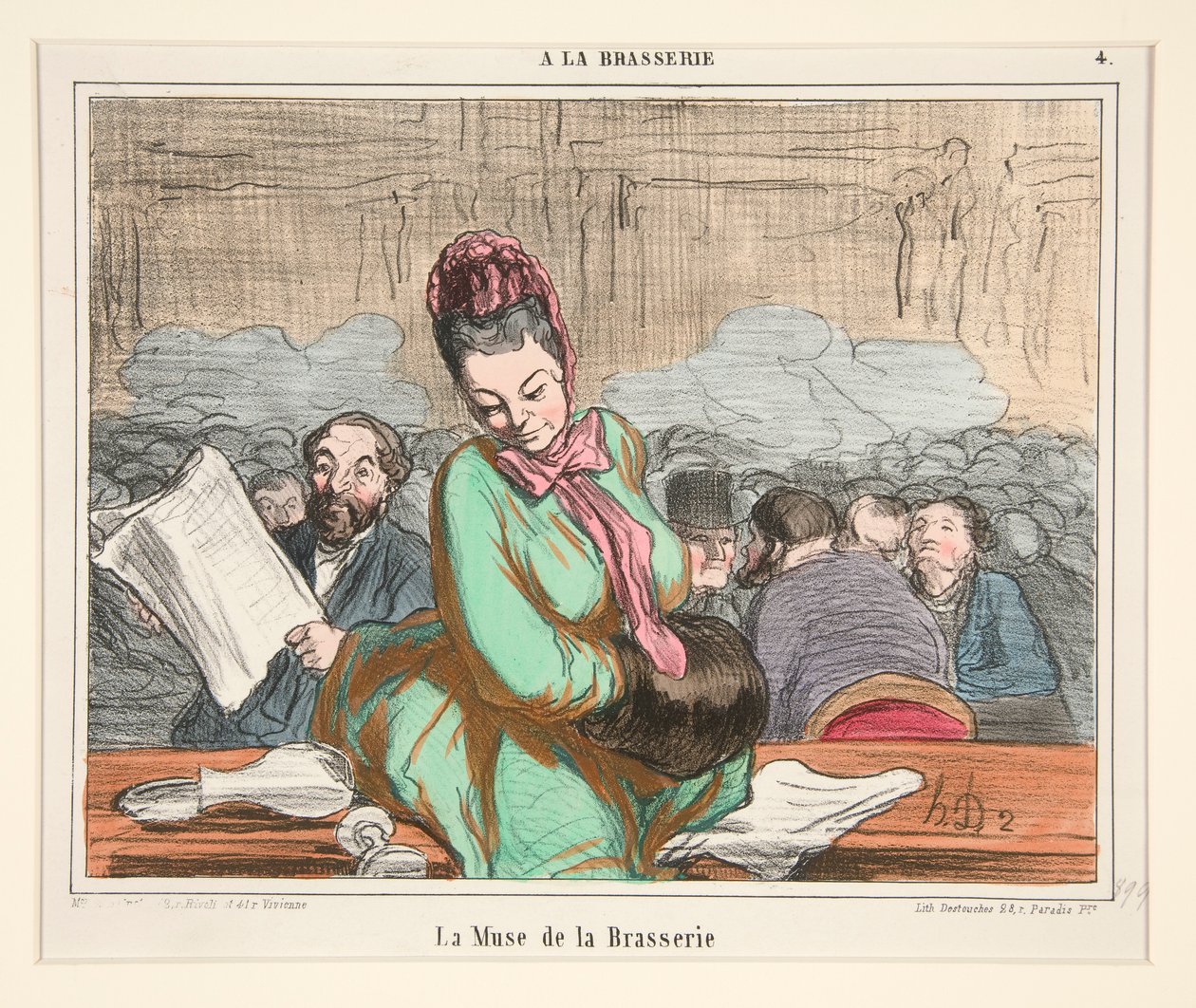 La Muse de la Brasserie door Honoré Daumier