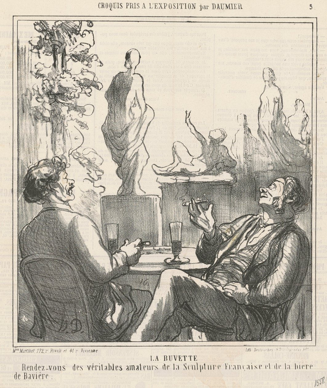 De drinkplaats door Honoré Daumier