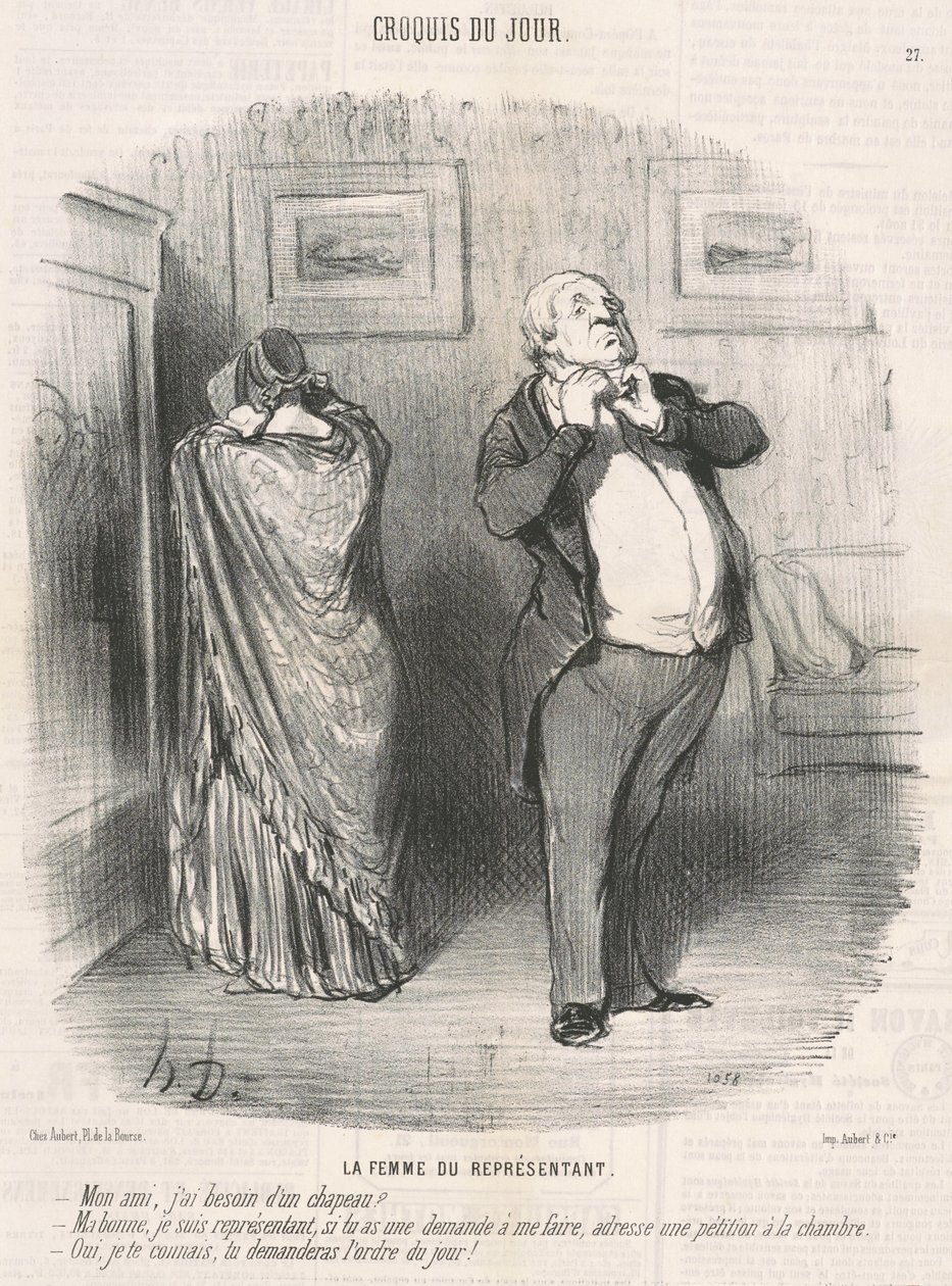 De vrouw van de vertegenwoordiger door Honoré Daumier