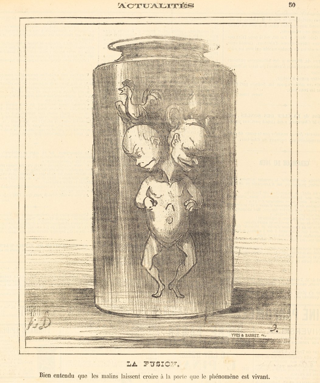 De fusie door Honoré Daumier