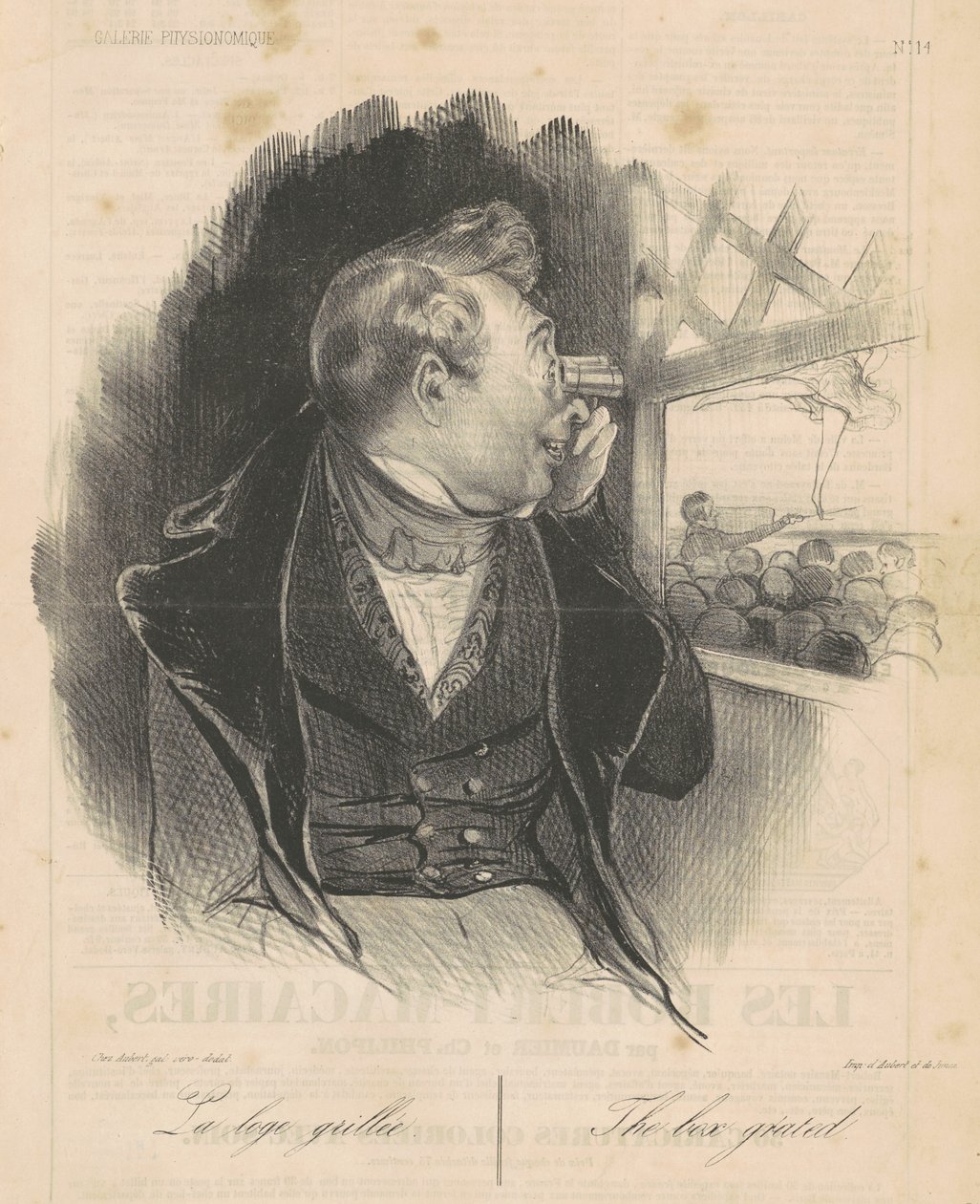 De gesloten loge door Honoré Daumier