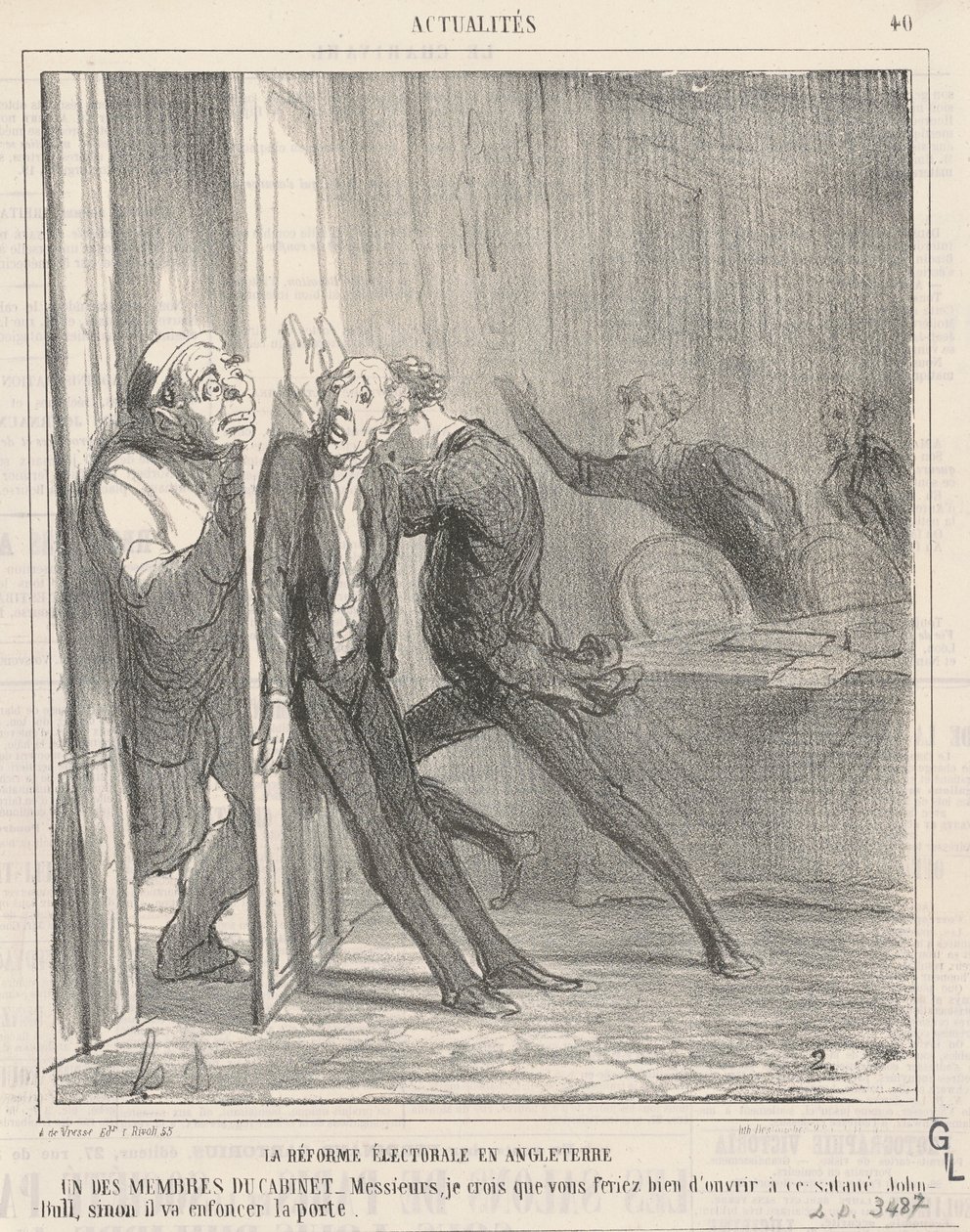 De kieshervorming in Engeland door Honoré Daumier