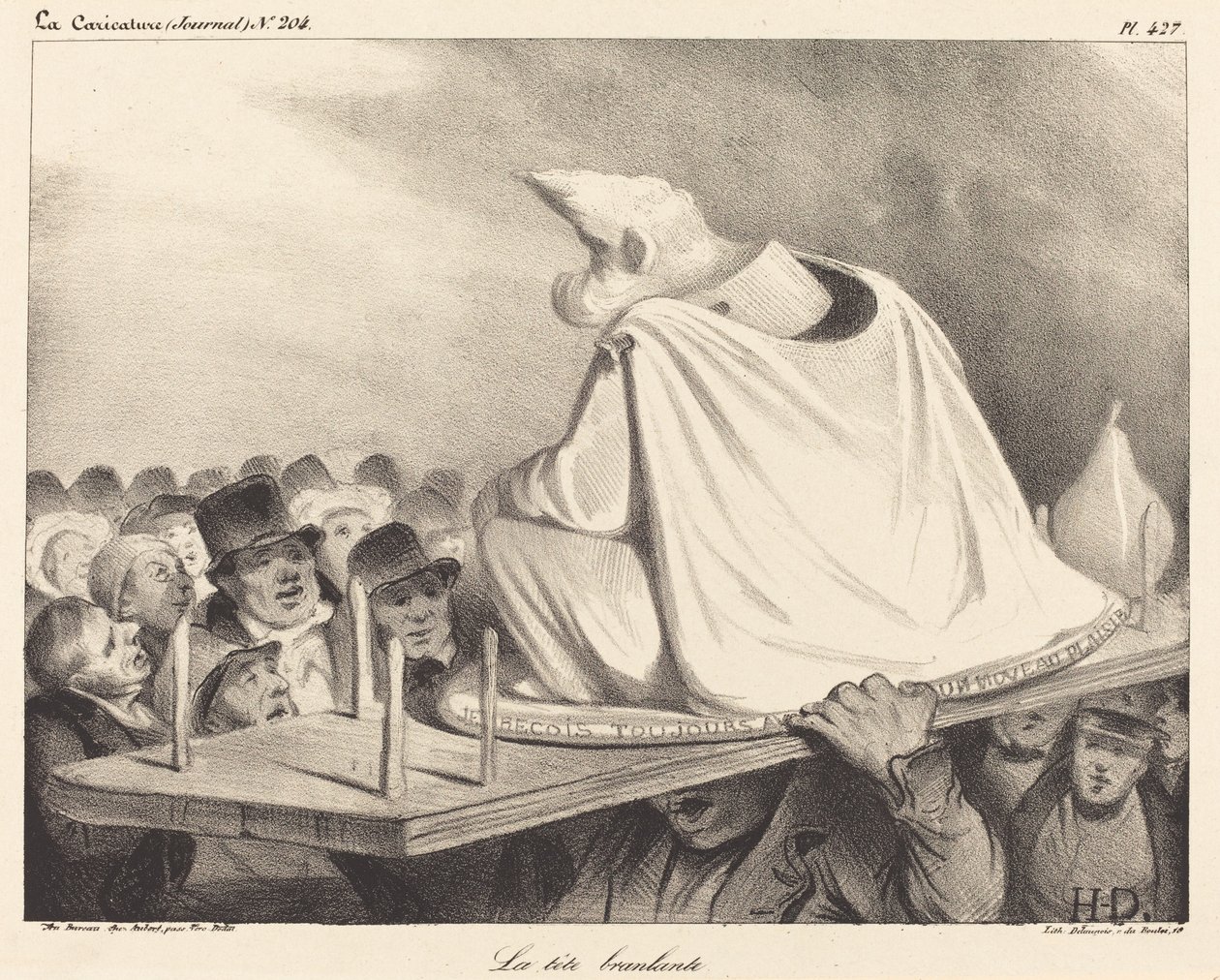 Het Wankelende Hoofd door Honoré Daumier
