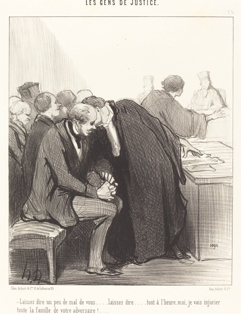 Laissez dire un peu de mal de vous... door Honoré Daumier