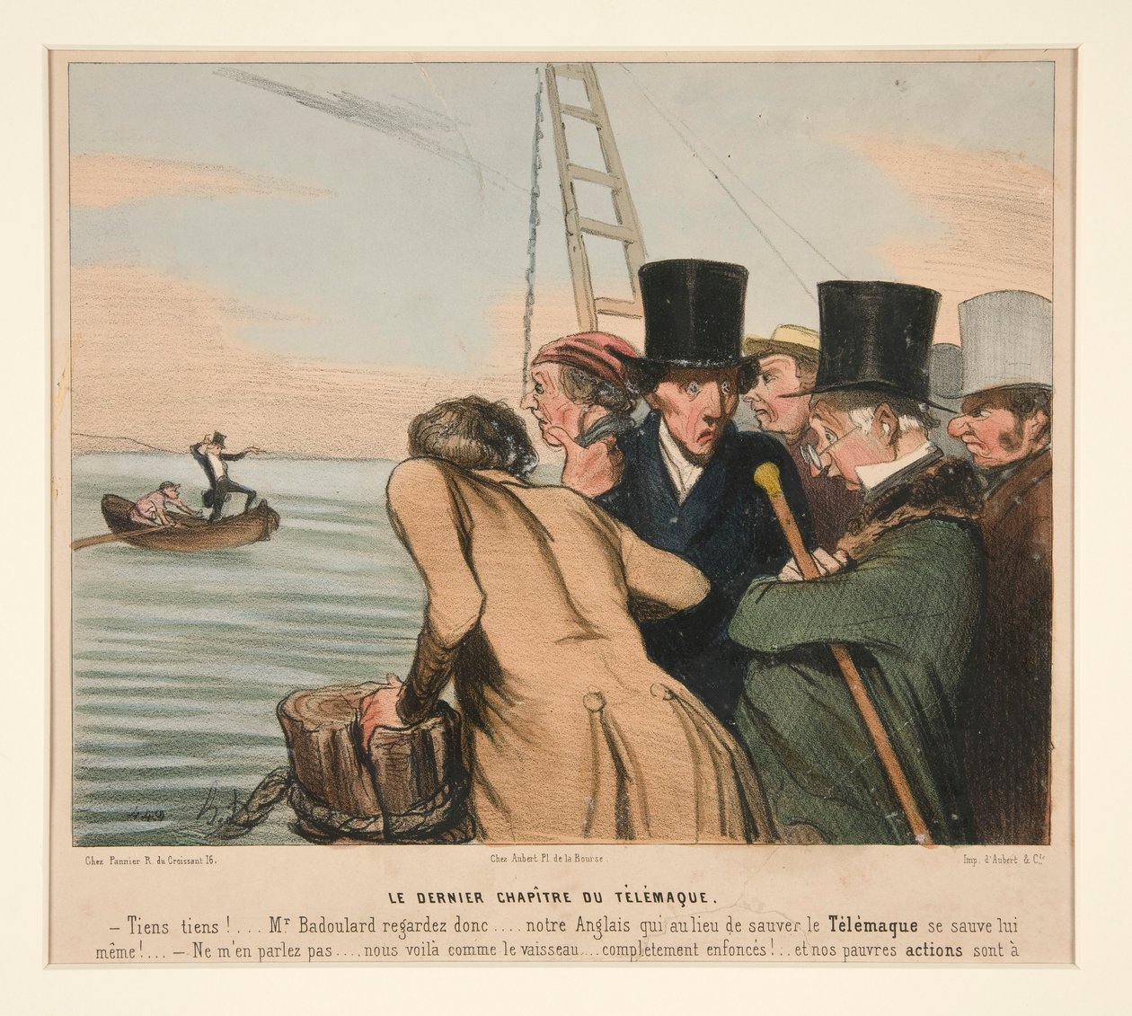 Het laatste hoofdstuk van Telemaque, uit La Caricature (Journal) door Honoré Daumier