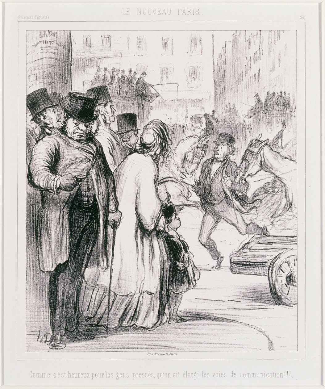 Het Nieuwe Parijs - Wat een geluk voor de gehaaste mensen dat de wegen zijn verbreed door Honoré Daumier