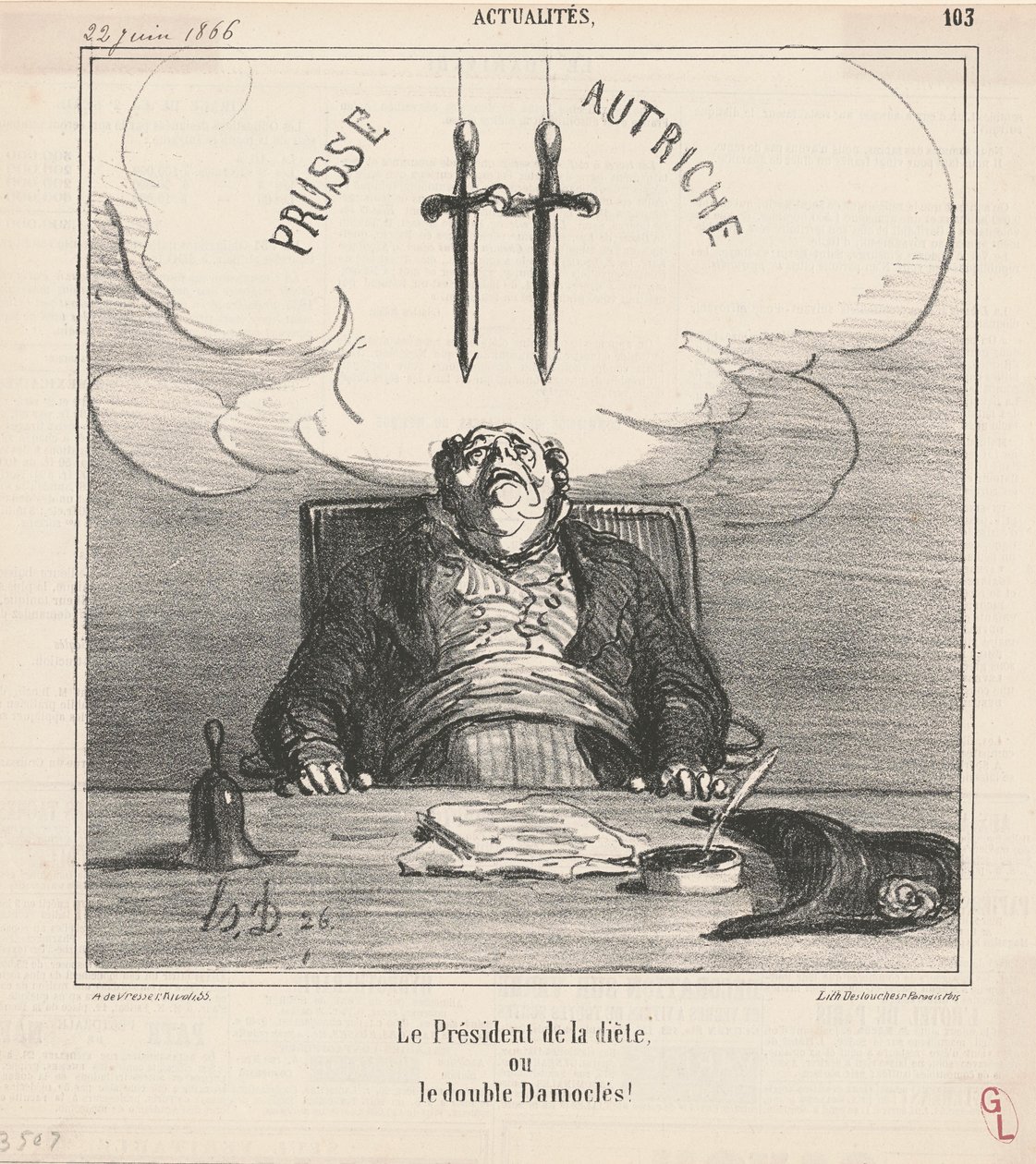 De voorzitter van de diëet door Honoré Daumier