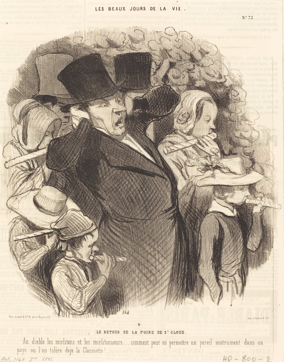 De terugkeer van de kermis van Saint-Cloud door Honoré Daumier