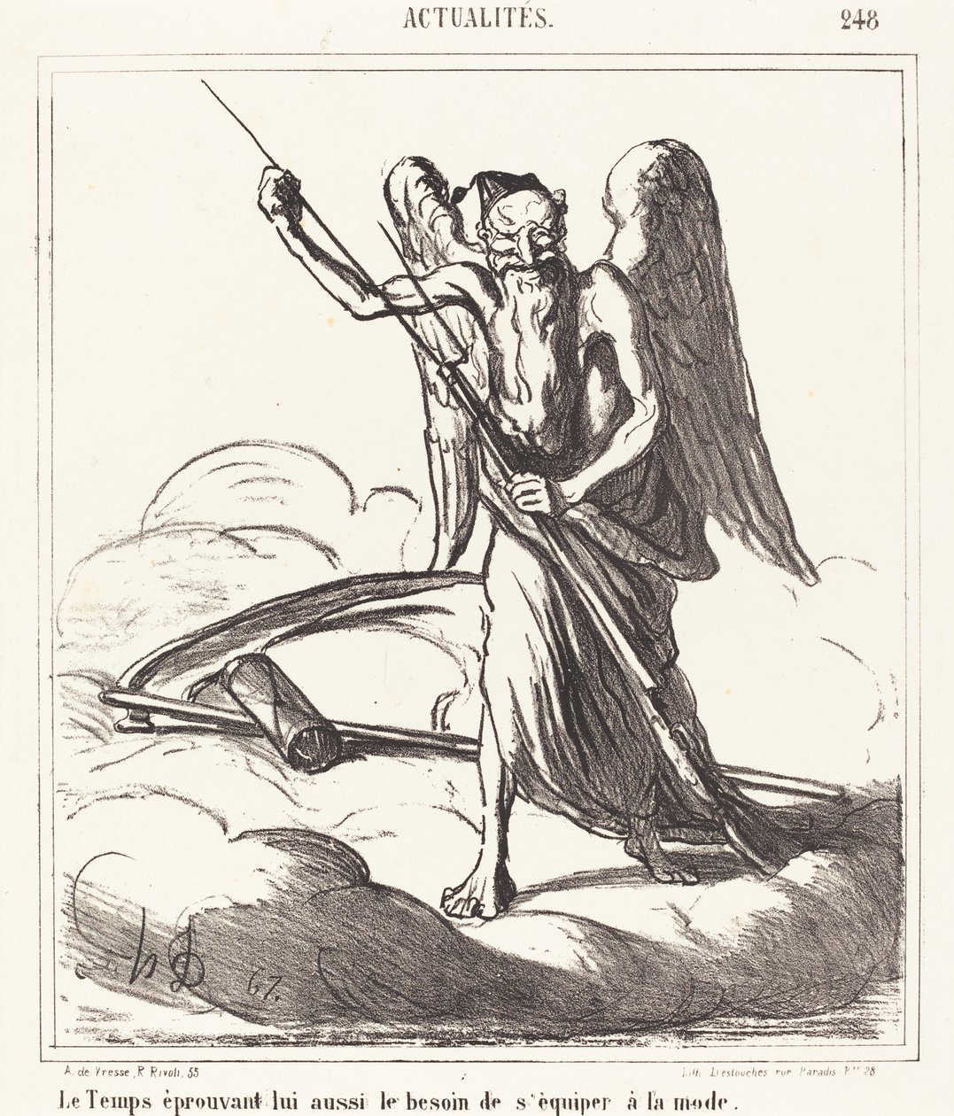 De Tijd voelt ook de behoefte om zich modieus te kleden door Honoré Daumier