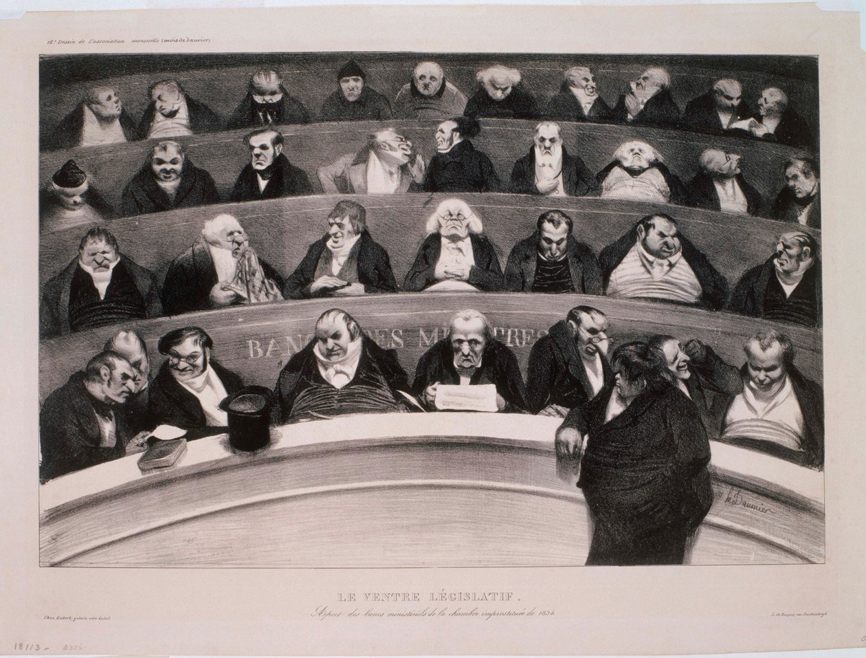 De wetgevende buik door Honoré Daumier