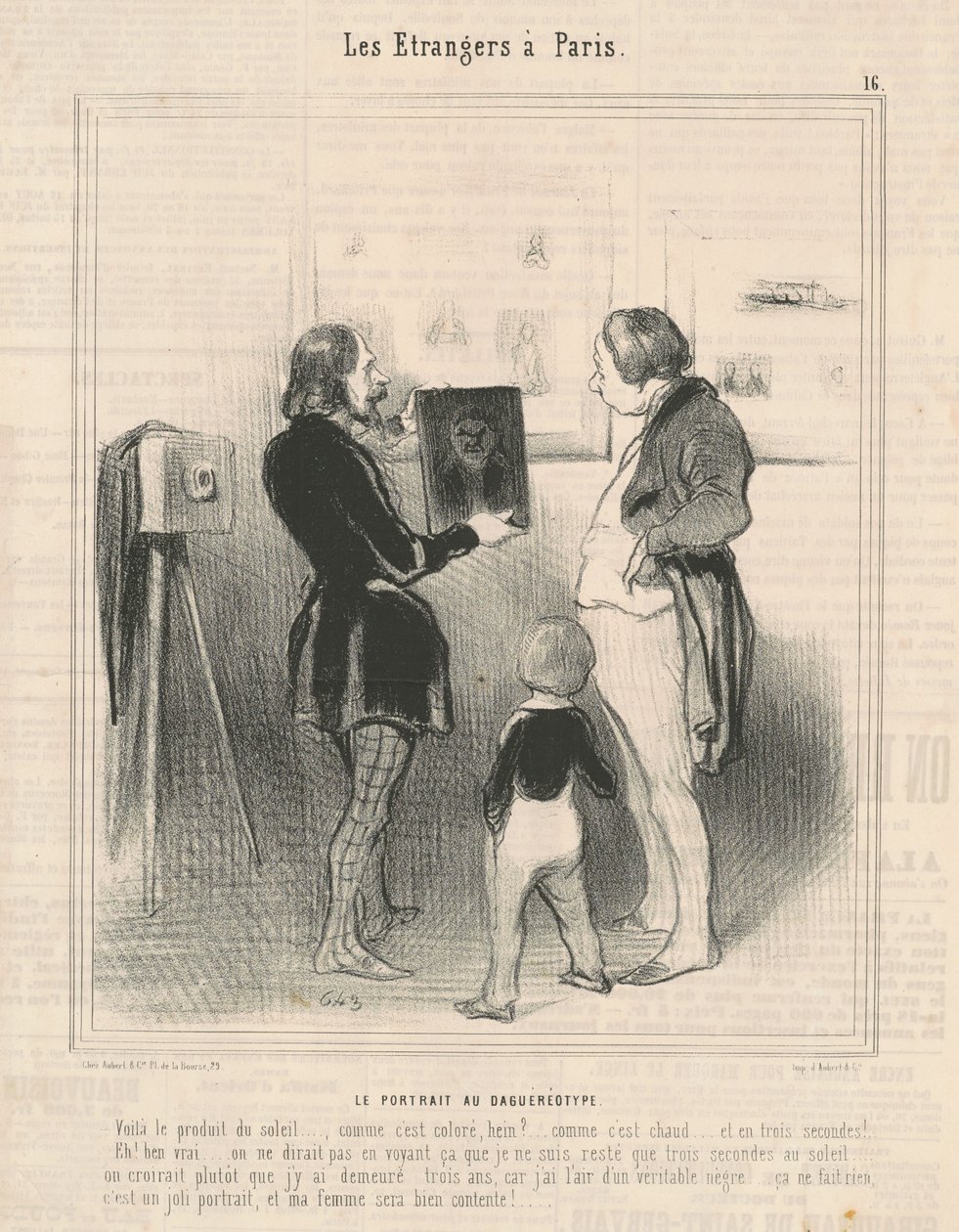 Het portret met de daguerreotypie door Honoré Daumier