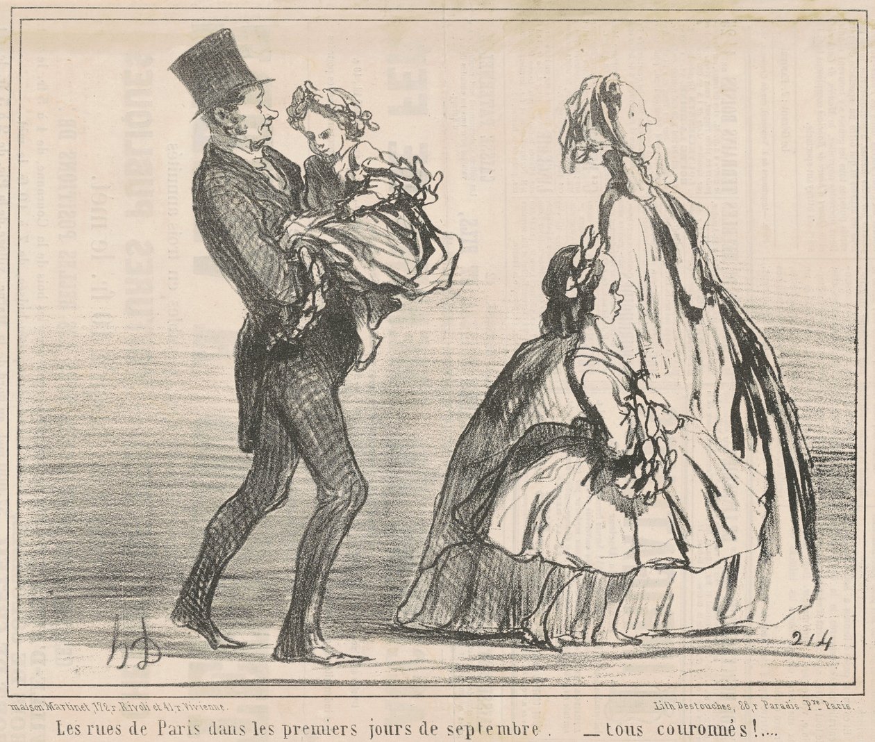De straten van Parijs in de eerste dagen van september door Honoré Daumier