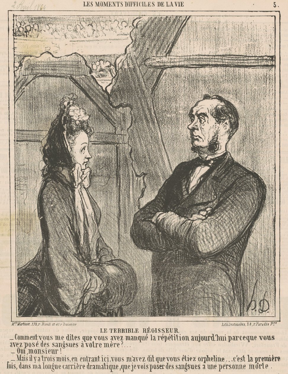 De verschrikkelijke regisseur door Honoré Daumier