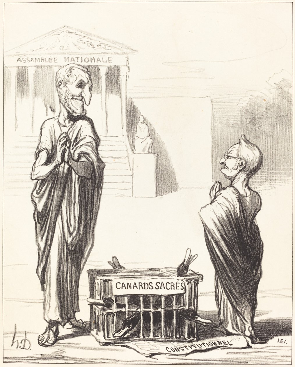 De voortekenen van het rijk... door Honoré Daumier