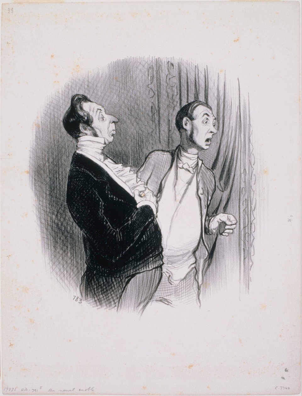 Les Beaux Jours de la Vie: Un Nouvel Anobli door Honoré Daumier