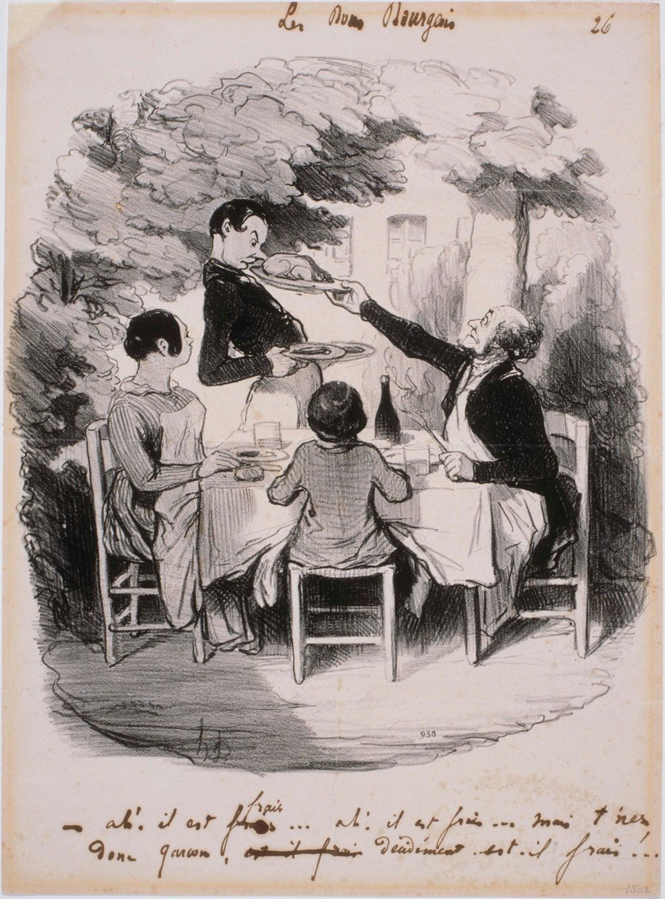 De Goede Burgers - Ah! Het is vers... Maar neem dan jongen door Honoré Daumier