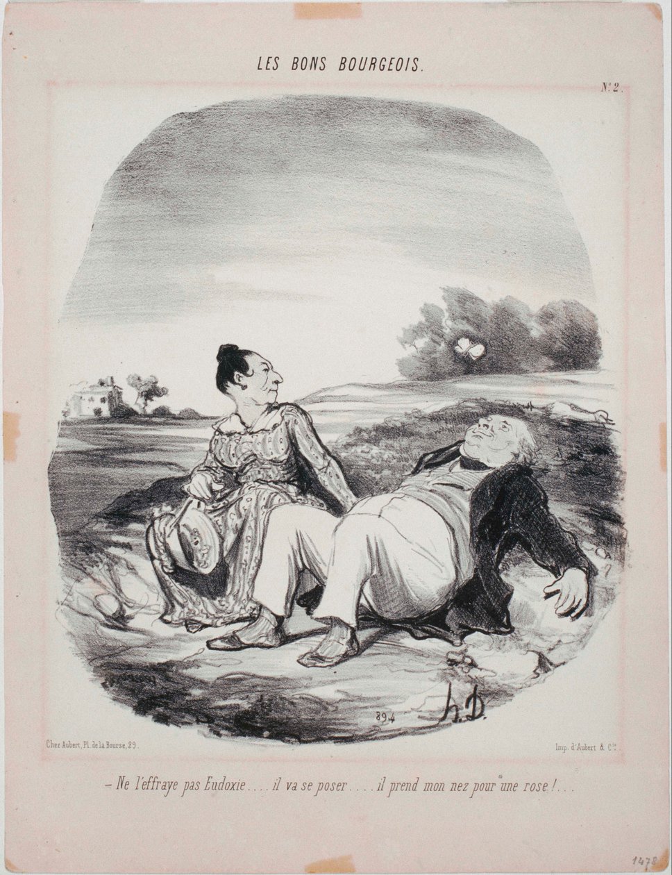 Les Bons Bourgeois: Laat haar niet schrikken, Eudoxie... door Honoré Daumier