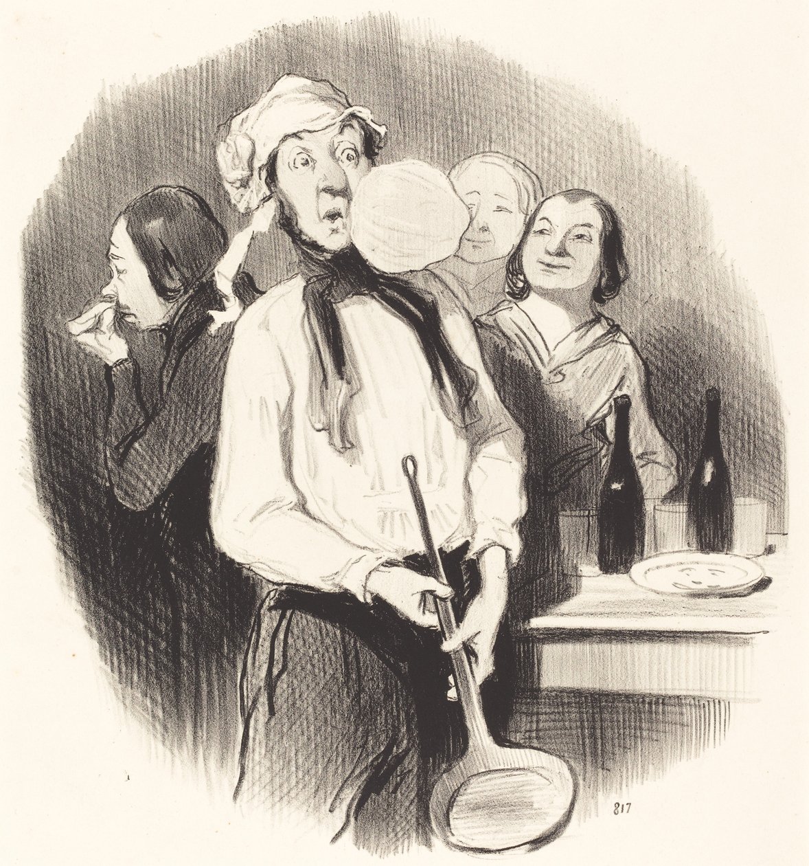 Les Crêpes door Honoré Daumier