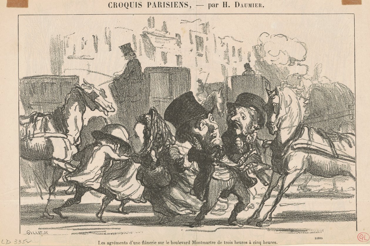 De geneugten van een wandeling door Honoré Daumier
