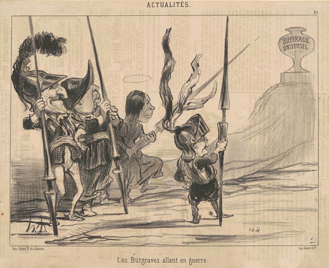 De burggraaf die ten oorlog trekt door Honoré Daumier