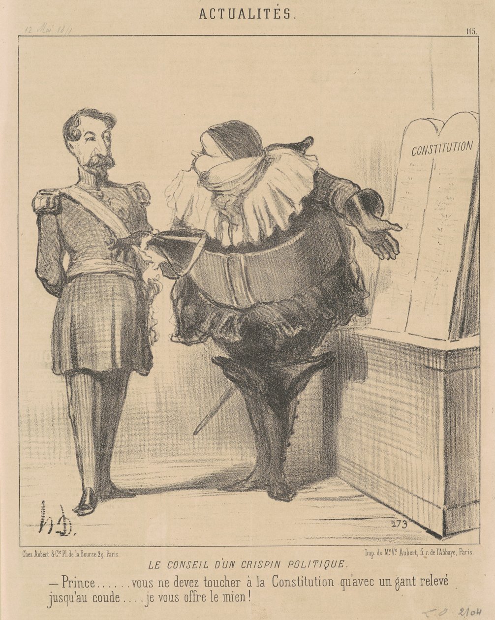 De politieke smokkelaars door Honoré Daumier