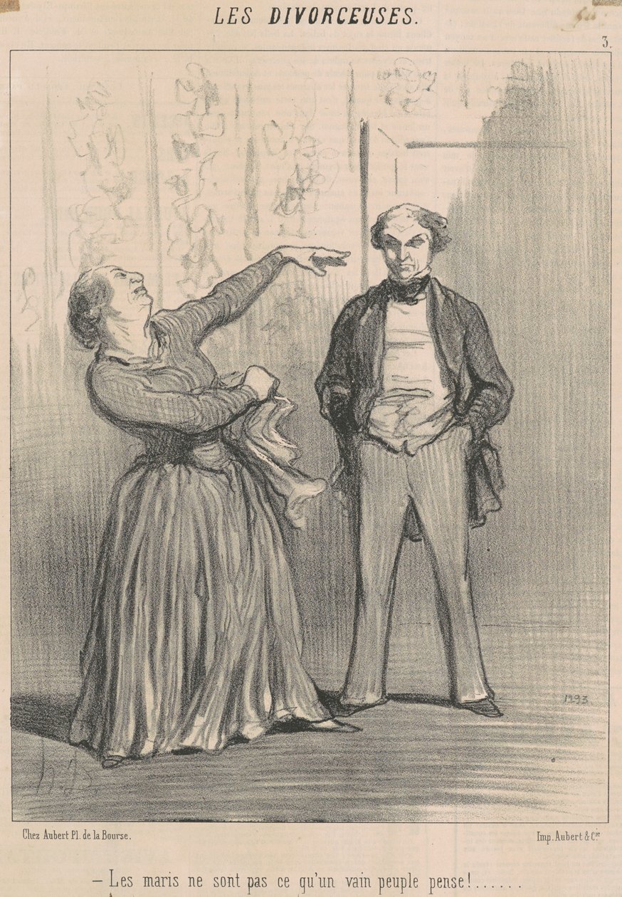De echtgenoten zijn niet wat een ijdel volk denkt! door Honoré Daumier