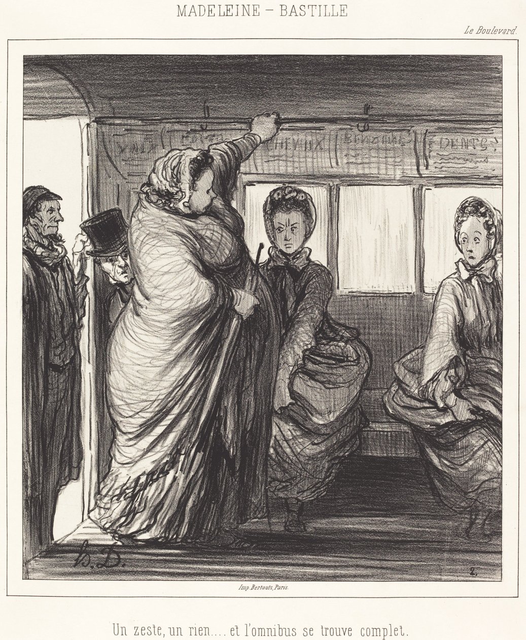 Madeleine-Bastille door Honoré Daumier