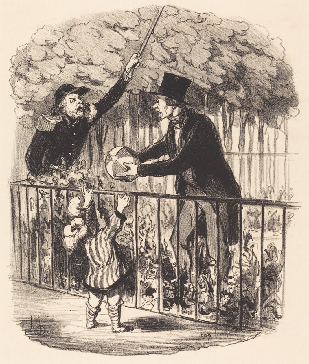 Maar ik zeg je dat het zijn ballon is... door Honoré Daumier