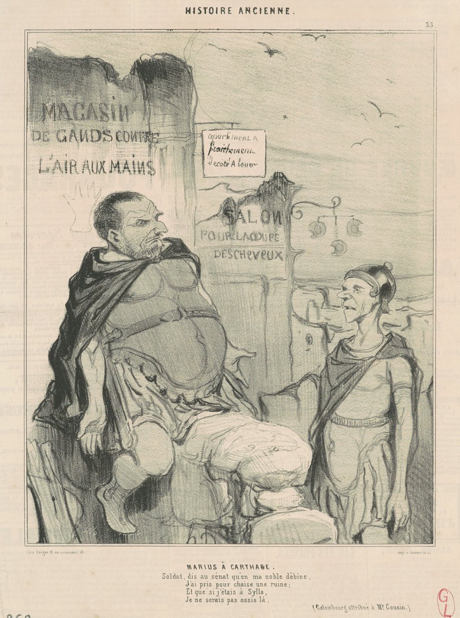 Marius in Carthago door Honoré Daumier