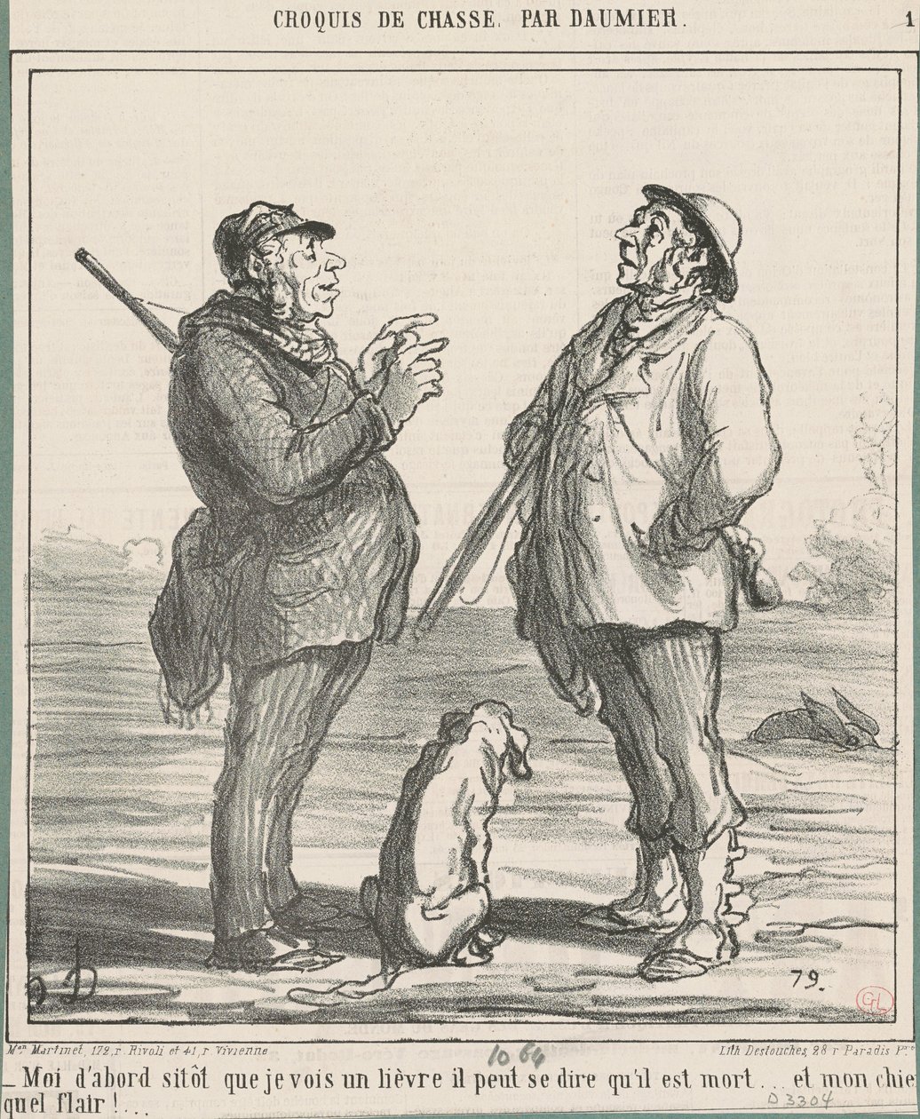 Ik, zodra ik een haas zie... door Honoré Daumier