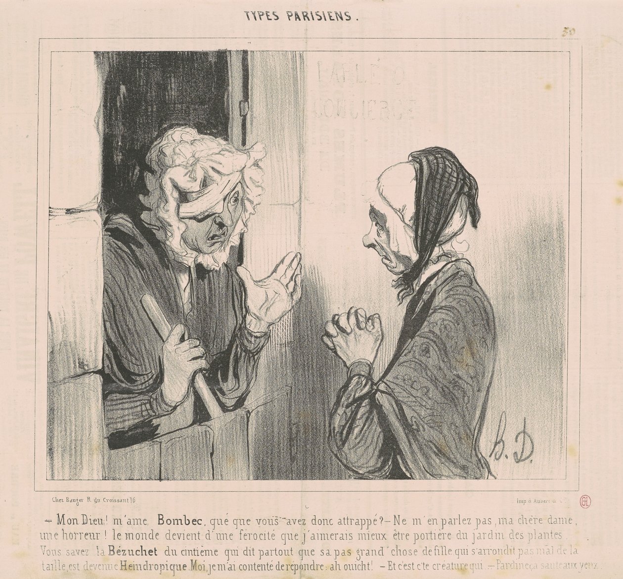 Mijn god! Mevrouw Bombec, wat heeft u gevangen? door Honoré Daumier