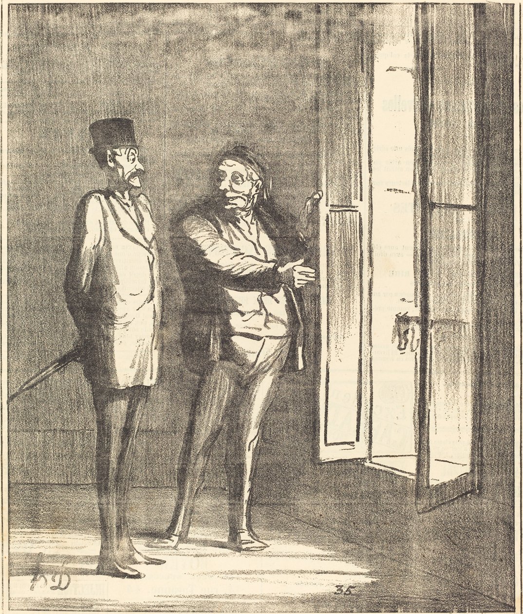 Mijnheer zal hier heel goed zijn door Honoré Daumier