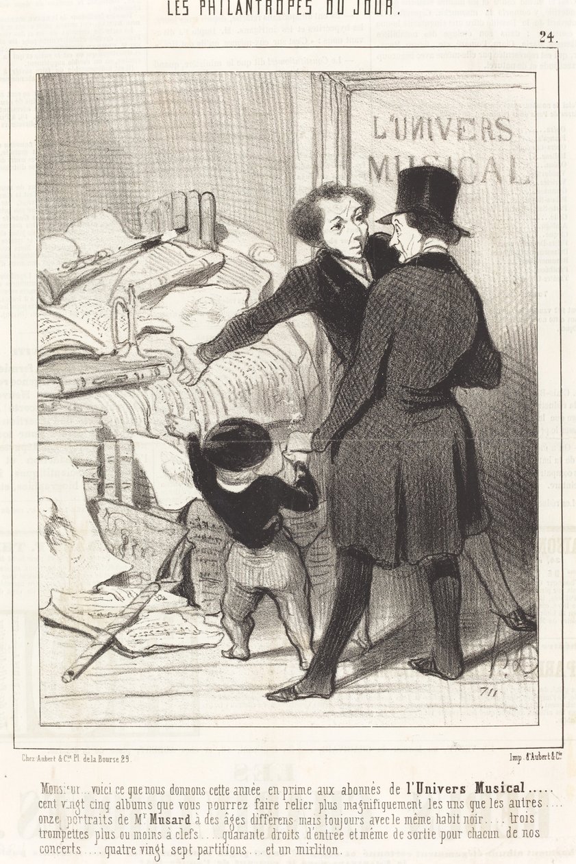 Monsieur... voici ce que nous donnons... en prime... door Honoré Daumier
