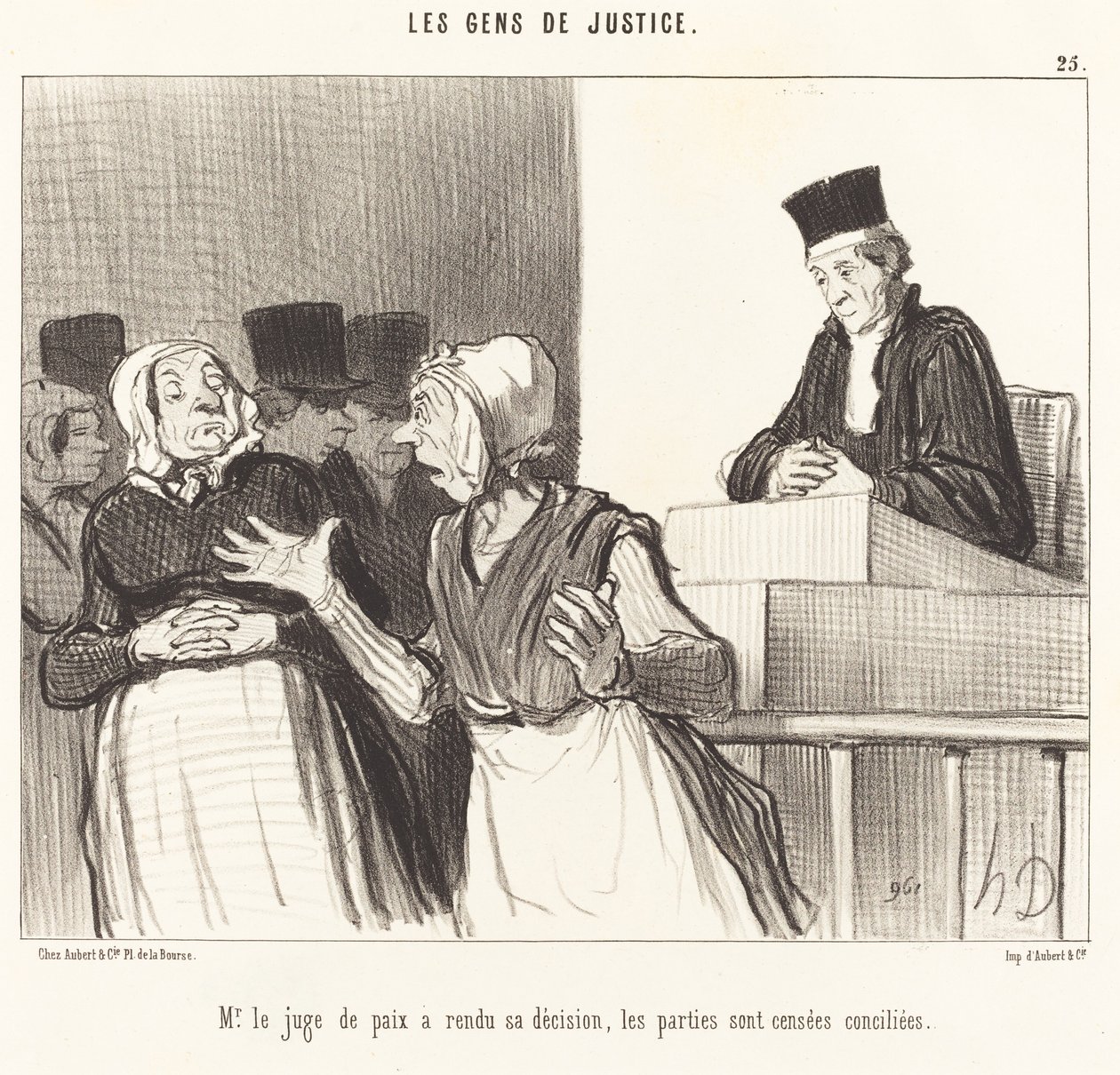 De Vrederechter heeft zijn beslissing genomen... door Honoré Daumier