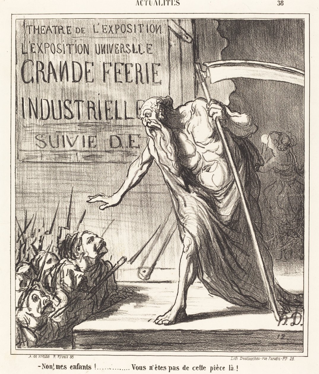 Nee... je bent niet van dit stuk! door Honoré Daumier