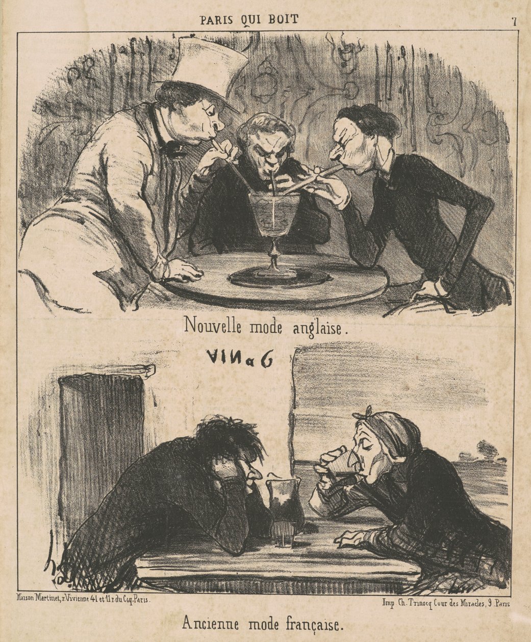 Nieuwe Engelse mode door Honoré Daumier