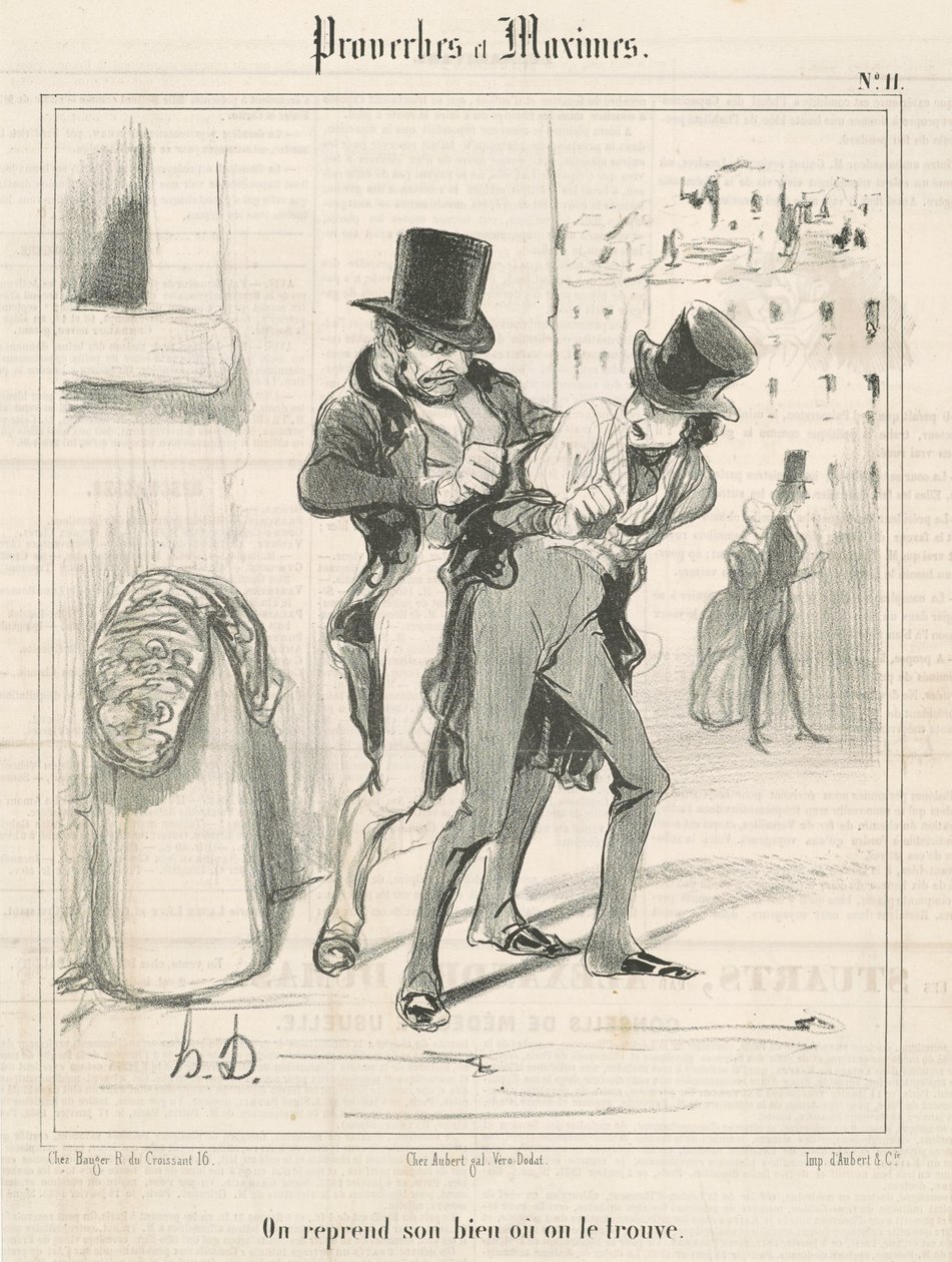 Men neemt zijn goed terug waar men het vindt door Honoré Daumier