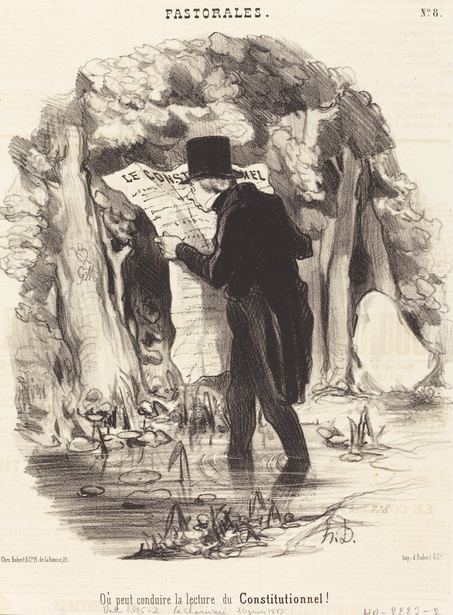 Waar de Lezing van de Constitutionnel toe kan Leiden! door Honoré Daumier