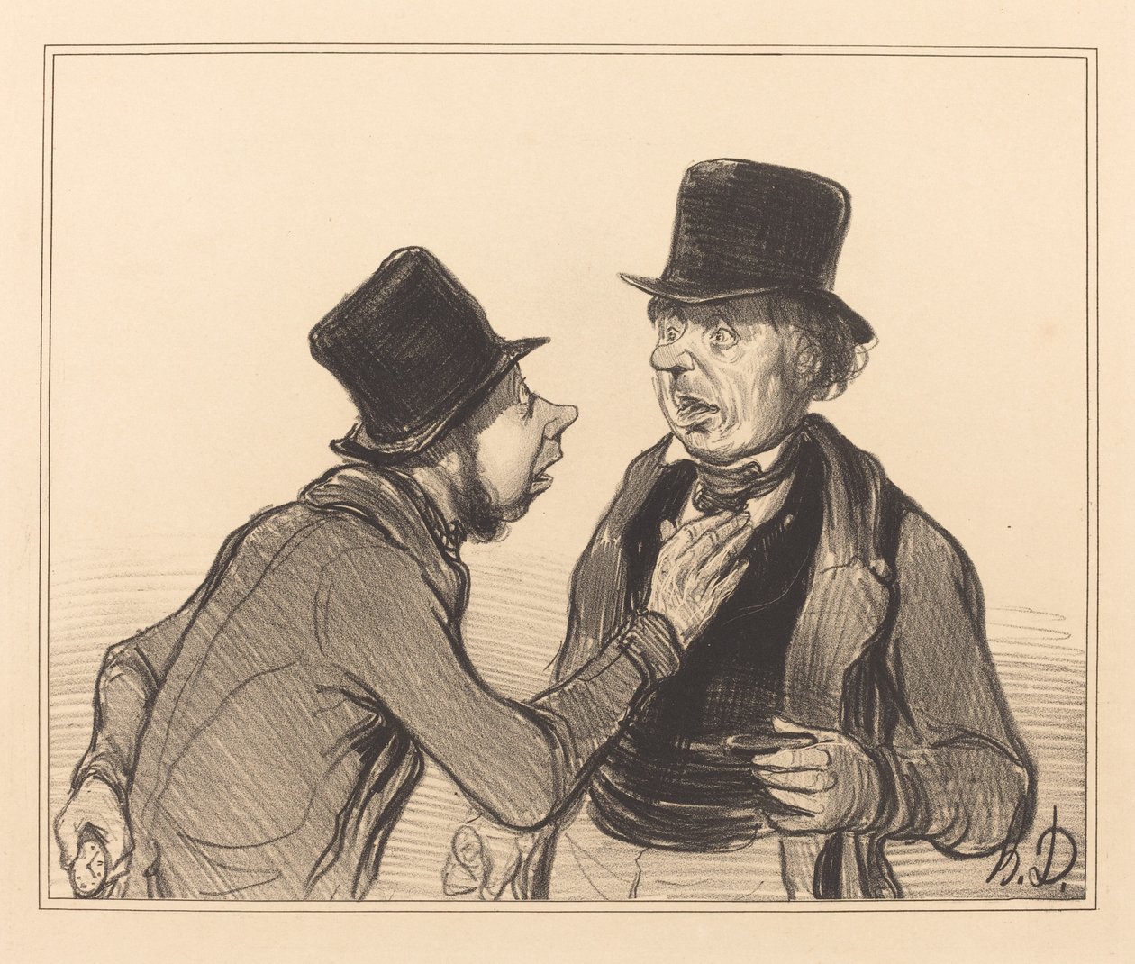 Ja meneer, u bent niet uit Parijs... door Honoré Daumier