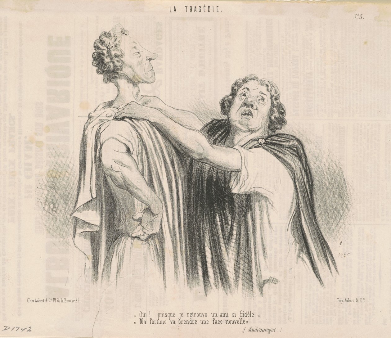 Ja! Omdat ik een zo trouwe vriend vind ... door Honoré Daumier