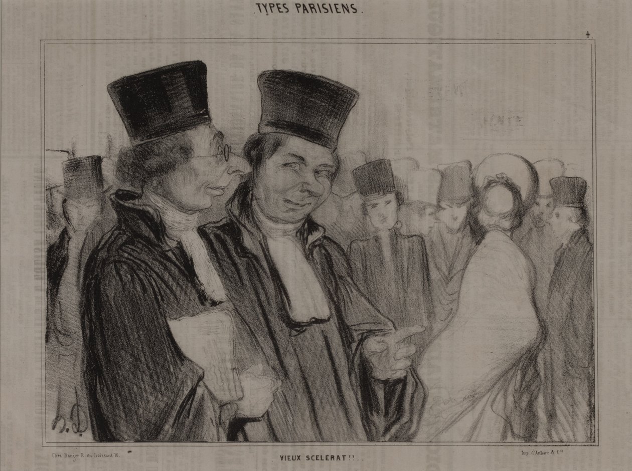 Parijse Types, nr. 4: Oude Schurk! door Honoré Daumier