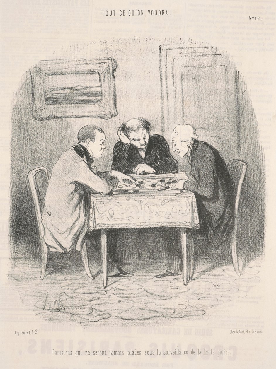 Parijzenaars die nooit ... onder toezicht ... zullen zijn door Honoré Daumier